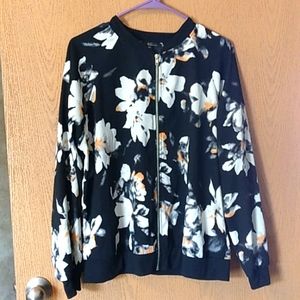 Floral cardigan zip up blouse Tua